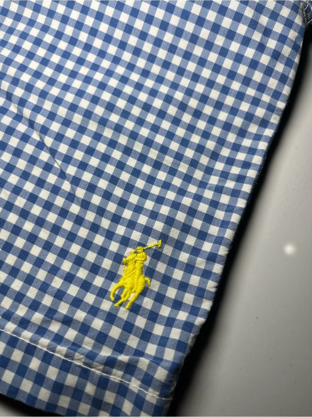 Polo by Ralph Lauren Blue Gingham Swim Shorts